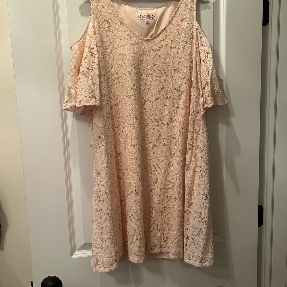Nanette Lepore Lace Dress in Light Peach